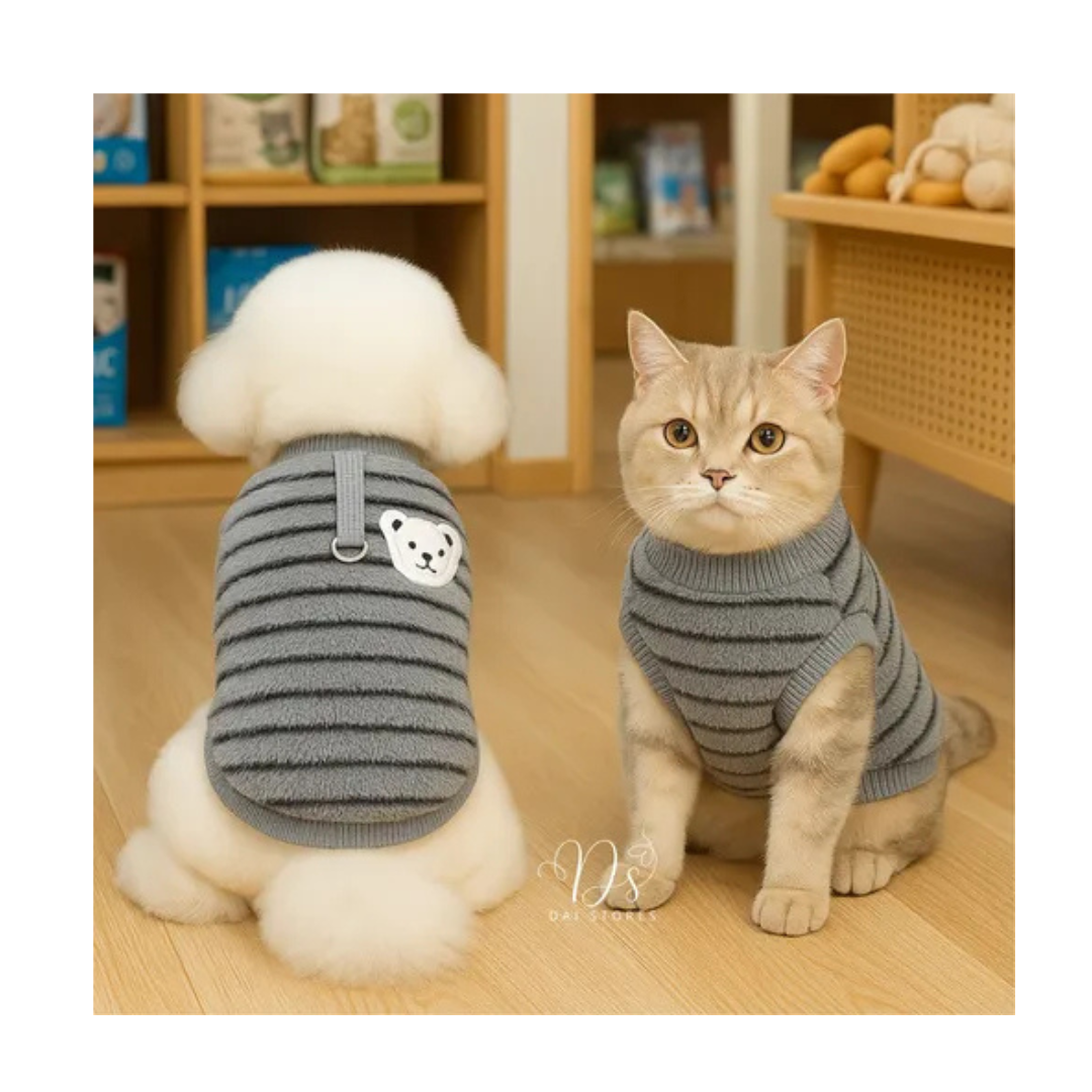 Pijama Pet de Microfibra com Bordado de Ursinho – O Chico Tem