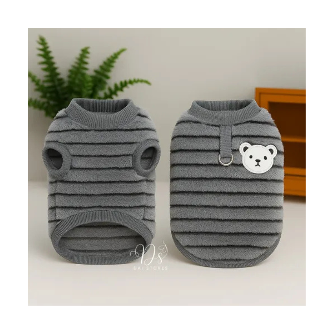 Pijama Pet de Microfibra com Bordado de Ursinho – O Chico Tem