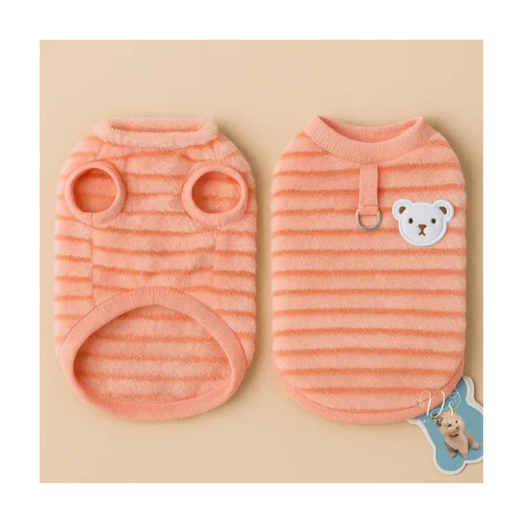 Pijama Pet de Microfibra com Bordado de Ursinho – O Chico Tem