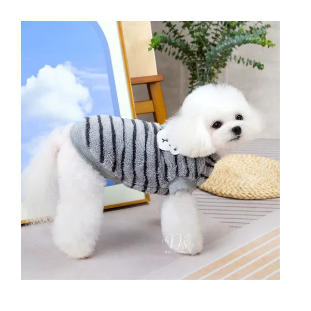 Pijama Pet de Microfibra com Bordado de Ursinho – O Chico Tem
