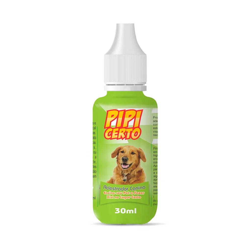 Kit Adestrador Educador Sanitário para Cães Xixi Stop 500ml e Pipi Certo 30ml Pet Clean Cachorro Ajuda Manter Higiene
