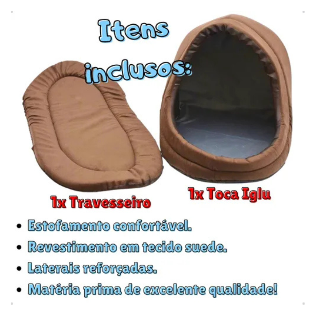 Caminha Toca Iglu Porte Pequeno para pet - O Chico Tem