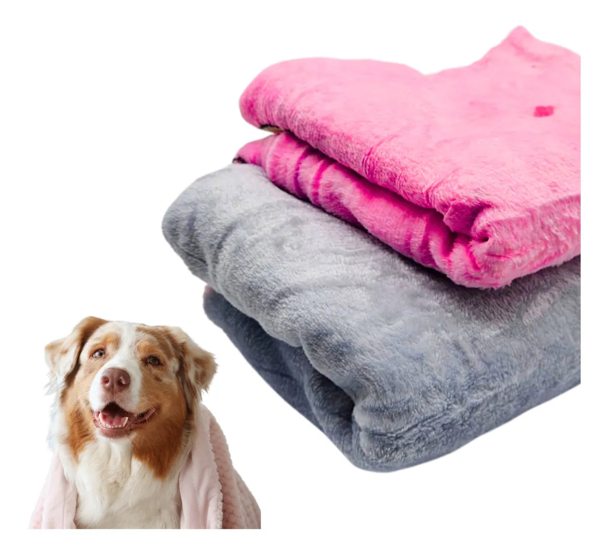 Kit 2 Mantas Soft Cobertor Para Cachorro e Gato CORES SORTIDAS - O Chico Tem