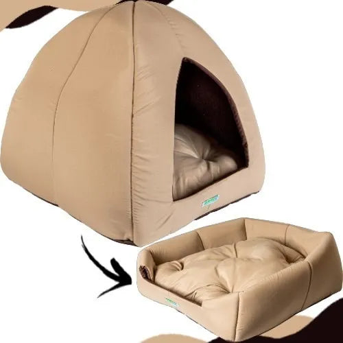 Casinha Toca Tenda para Gatos e Cães 2 em 1 Iglu Impermeável Lavável Pet - O Chico Tem
