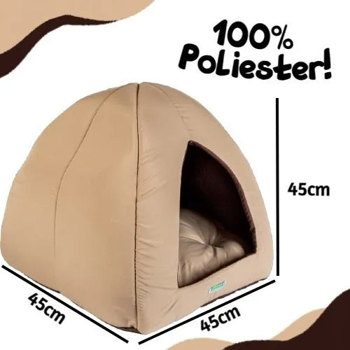 Casinha Toca Tenda para Gatos e Cães 2 em 1 Iglu Impermeável Lavável Pet - O Chico Tem