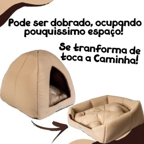 Casinha Toca Tenda para Gatos e Cães 2 em 1 Iglu Impermeável Lavável Pet - O Chico Tem