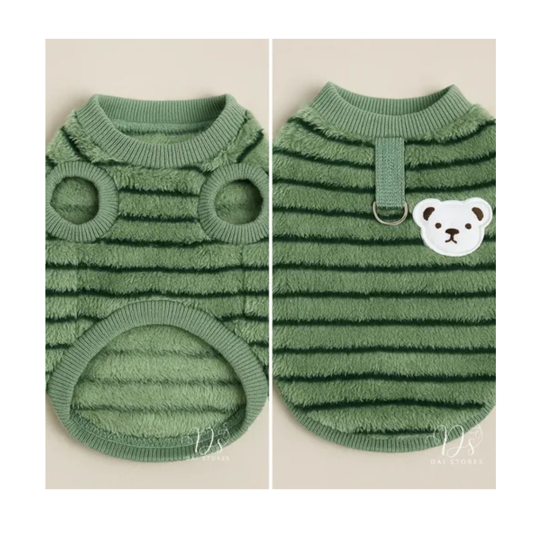 Pijama Pet de Microfibra com Bordado de Ursinho – O Chico Tem