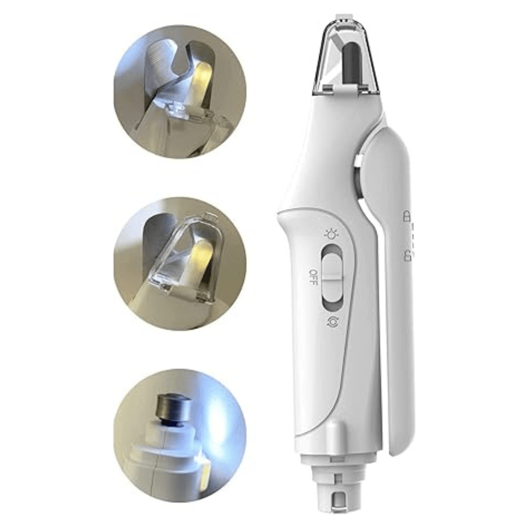 Cortador de Unhas Eletrico 2 em 1 com Luz LED para PETS - O Chico Tem