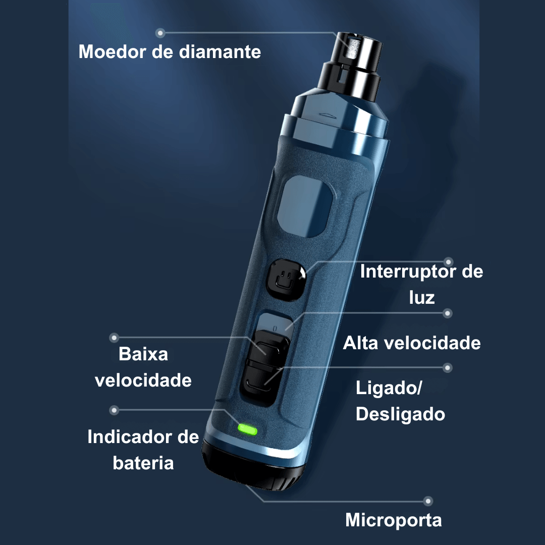 Cortador de Unhas Elétrico com Luz Led - O Chico Tem