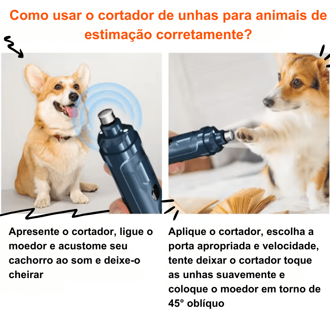 Cortador de Unhas Elétrico com Luz Led - O Chico Tem