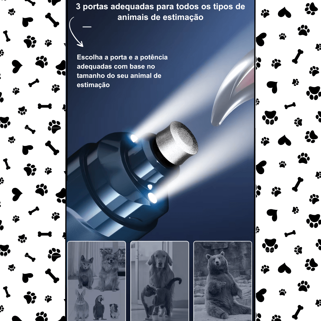 Cortador de Unhas Elétrico com Luz Led - O Chico Tem