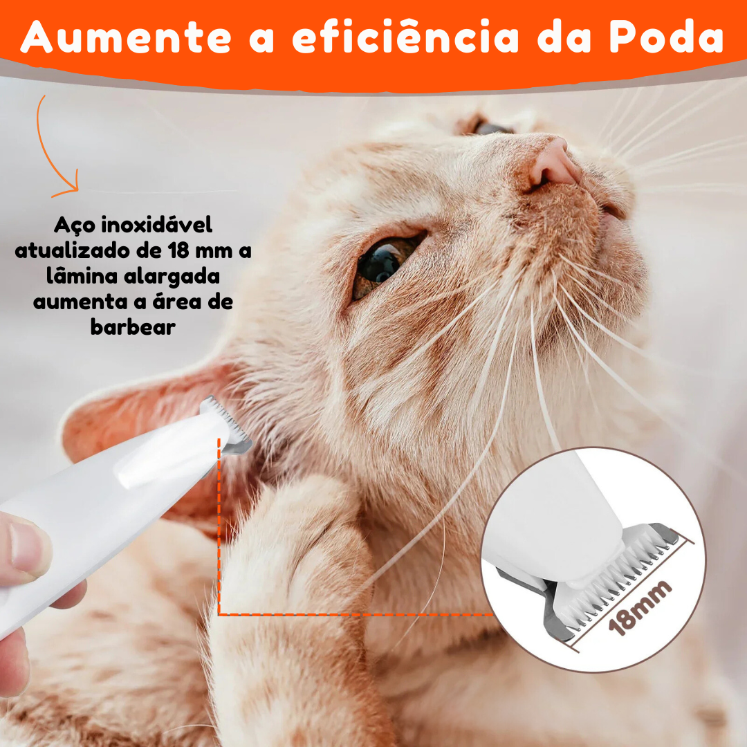 Aparador de Pelos PET Impermeável com LED - O Chico Tem