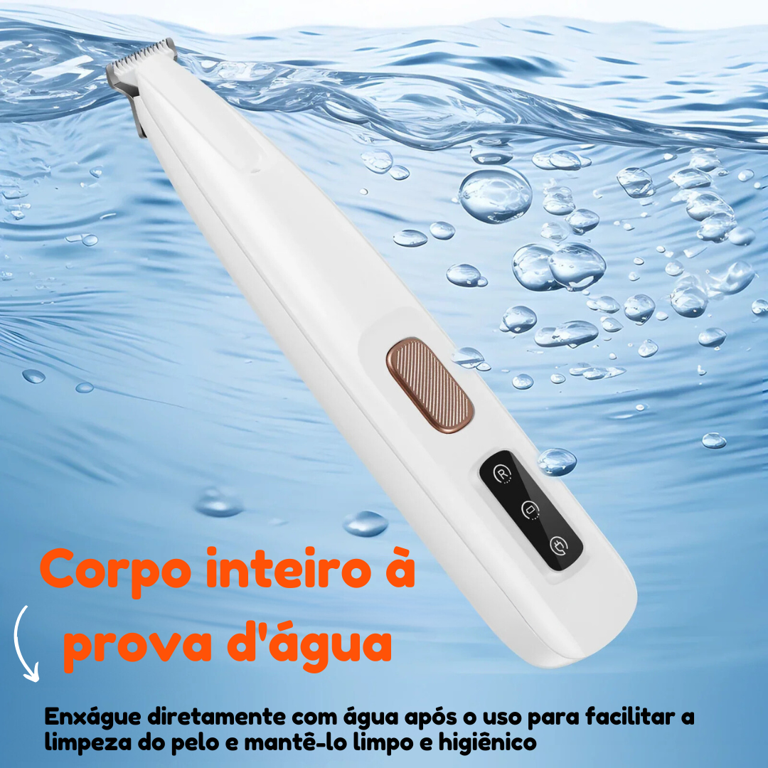 Aparador de Pelos PET Impermeável com LED - O Chico Tem