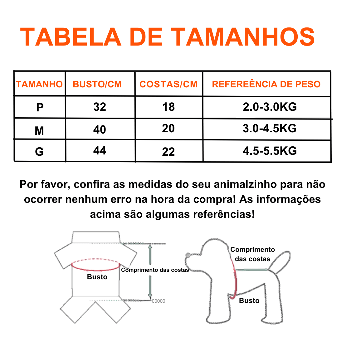 Mini Saia para PETS - O Chico Tem