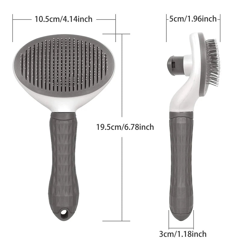 Escova auto-limpante para animais, removedor de cabelo, pente desnatador, ferramentas de higiene, cães e gatos, acessórios para animais