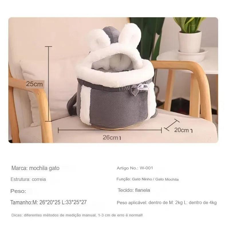 Bolsa de transporte de pelúcia para pets - O Chico Tem