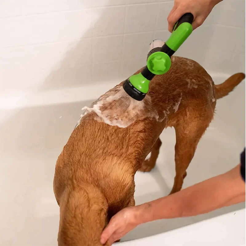 Ajustável de alta pressão pulverizador bocal mangueira, Dog Shower Gun, Pet Wash Limpeza, Espuma de água do banho, pulverizador de sabão, 3 modos, Clean Tool