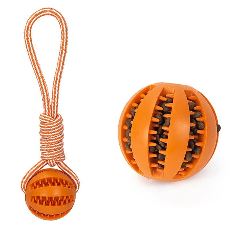 Bola Encaixe Petiscos com Corda para PETS - O Chico Tem