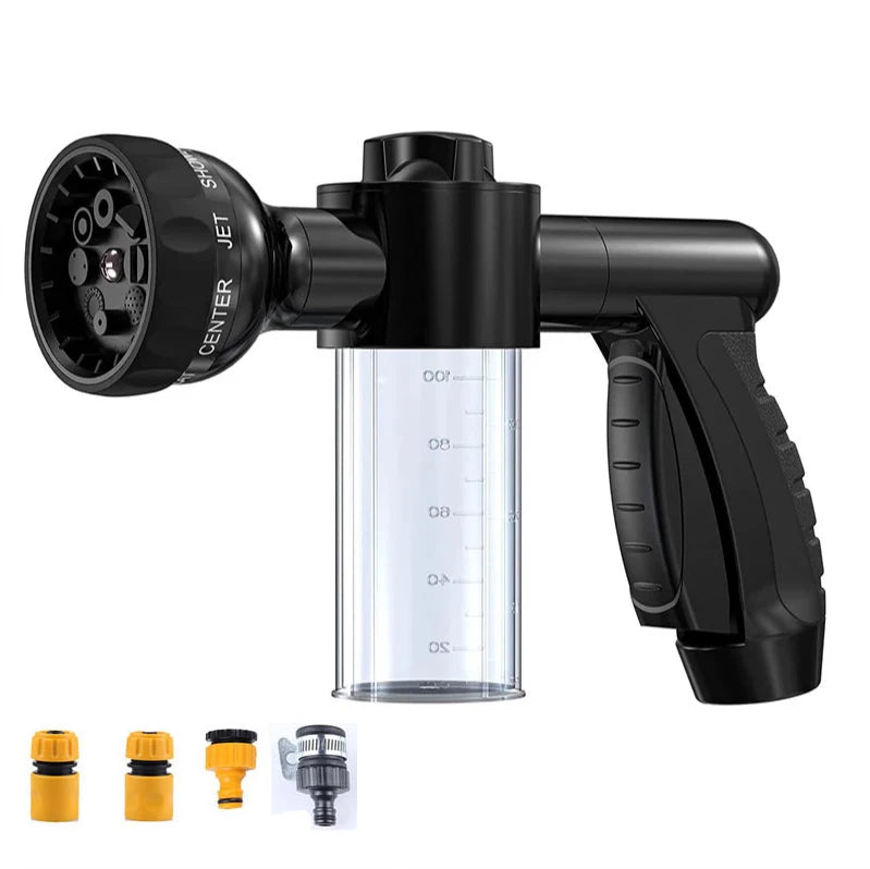 Ajustável de alta pressão pulverizador bocal mangueira, Dog Shower Gun, Pet Wash Limpeza, Espuma de água do banho, pulverizador de sabão, 3 modos, Clean Tool
