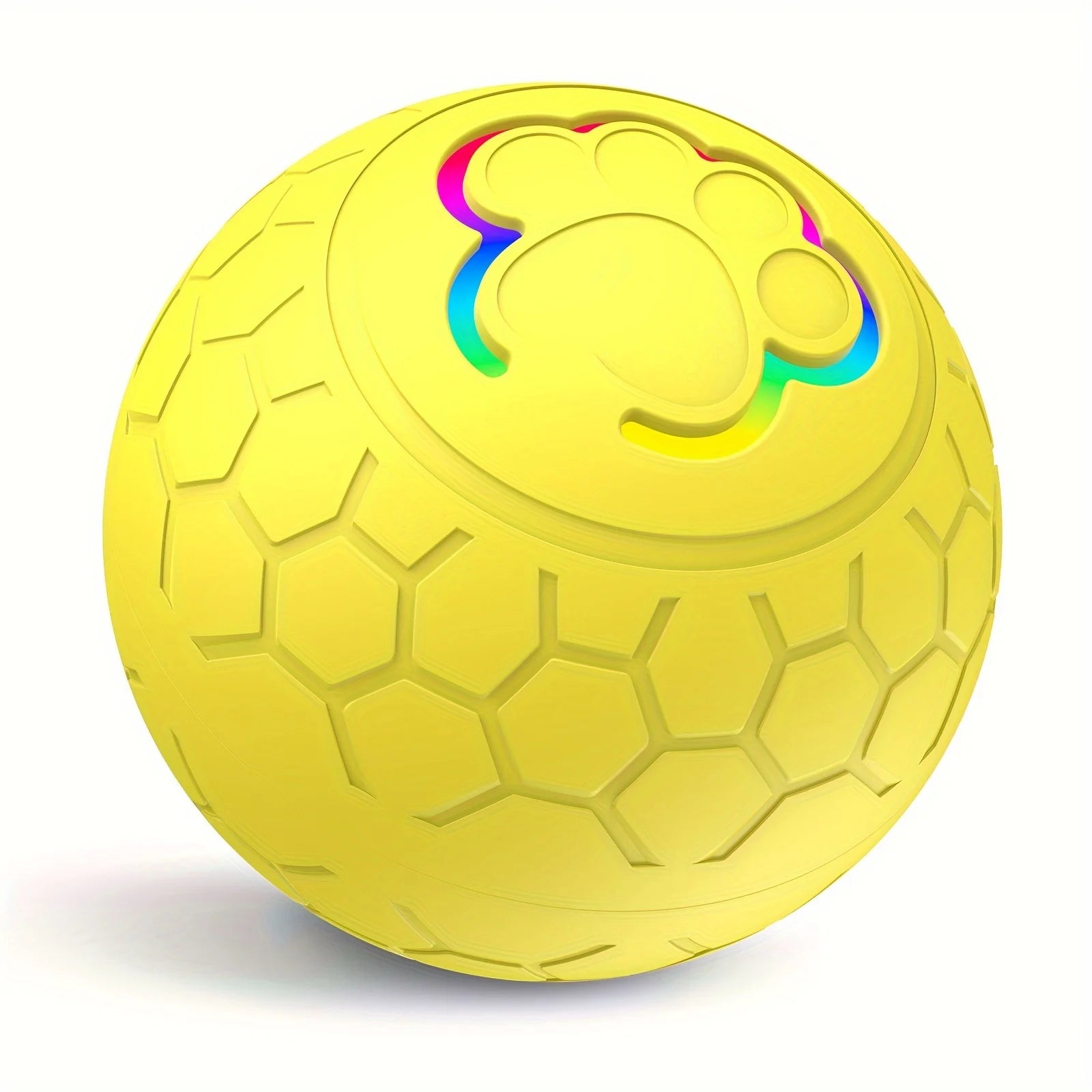 Bola LED recarregável inteligente para animais de estimação – Brinquedo interativo de salto e rolamento automático com luzes RGB