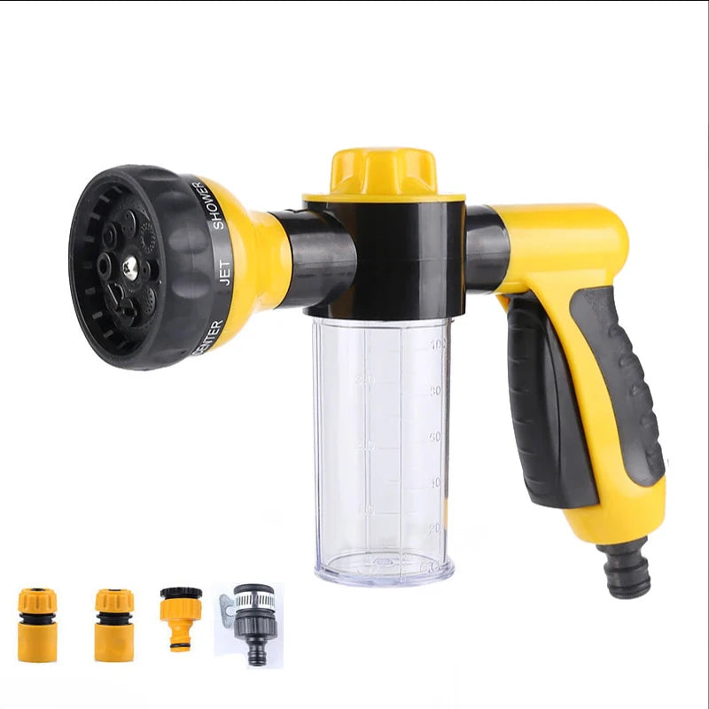 Ajustável de alta pressão pulverizador bocal mangueira, Dog Shower Gun, Pet Wash Limpeza, Espuma de água do banho, pulverizador de sabão, 3 modos, Clean Tool
