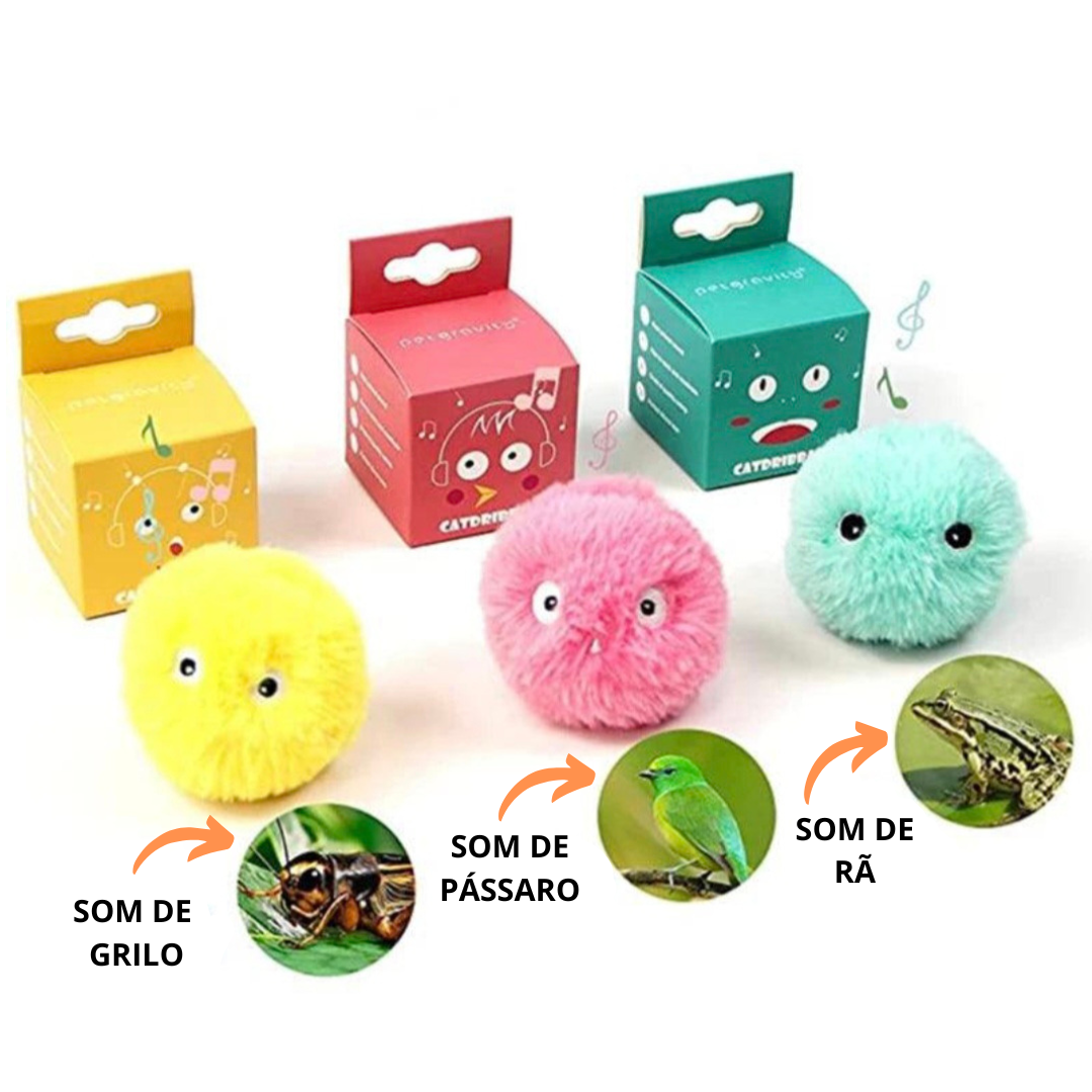 Bola de Brinquedo Interativa de Pelúcia para Gatos - O Chico Tem