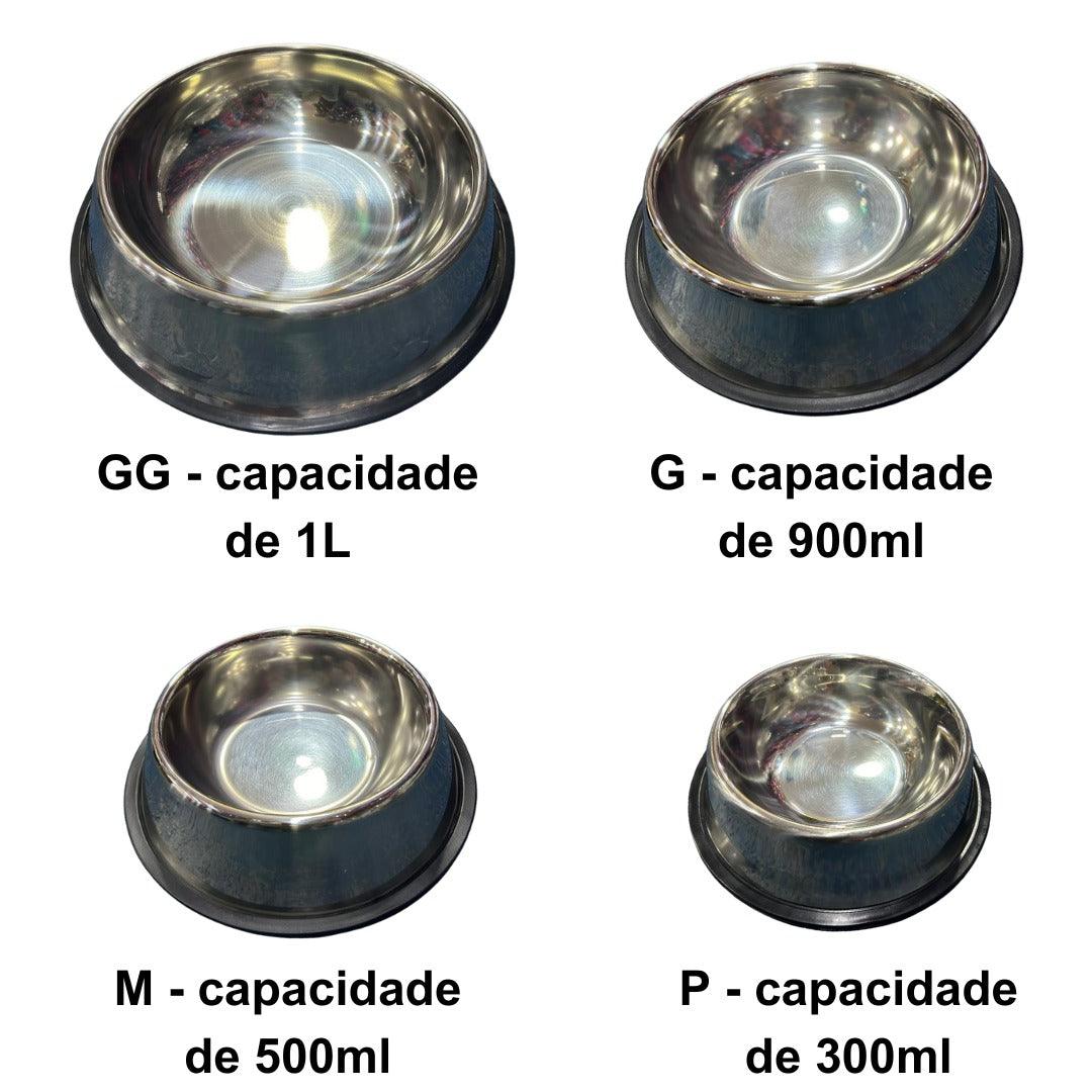 Alimentador de Aço Inoxidável para PETS - O Chico Tem