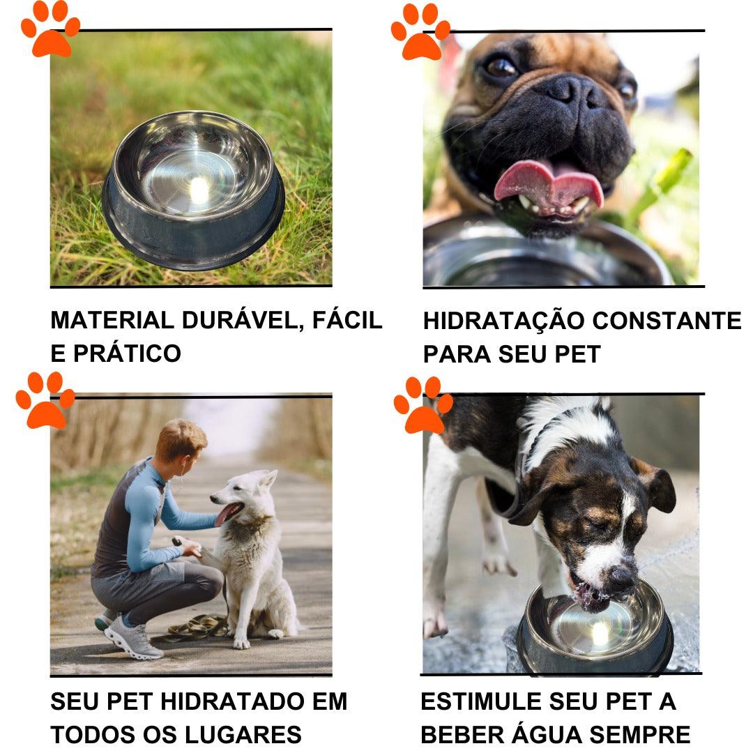 Alimentador de Aço Inoxidável para PETS - O Chico Tem