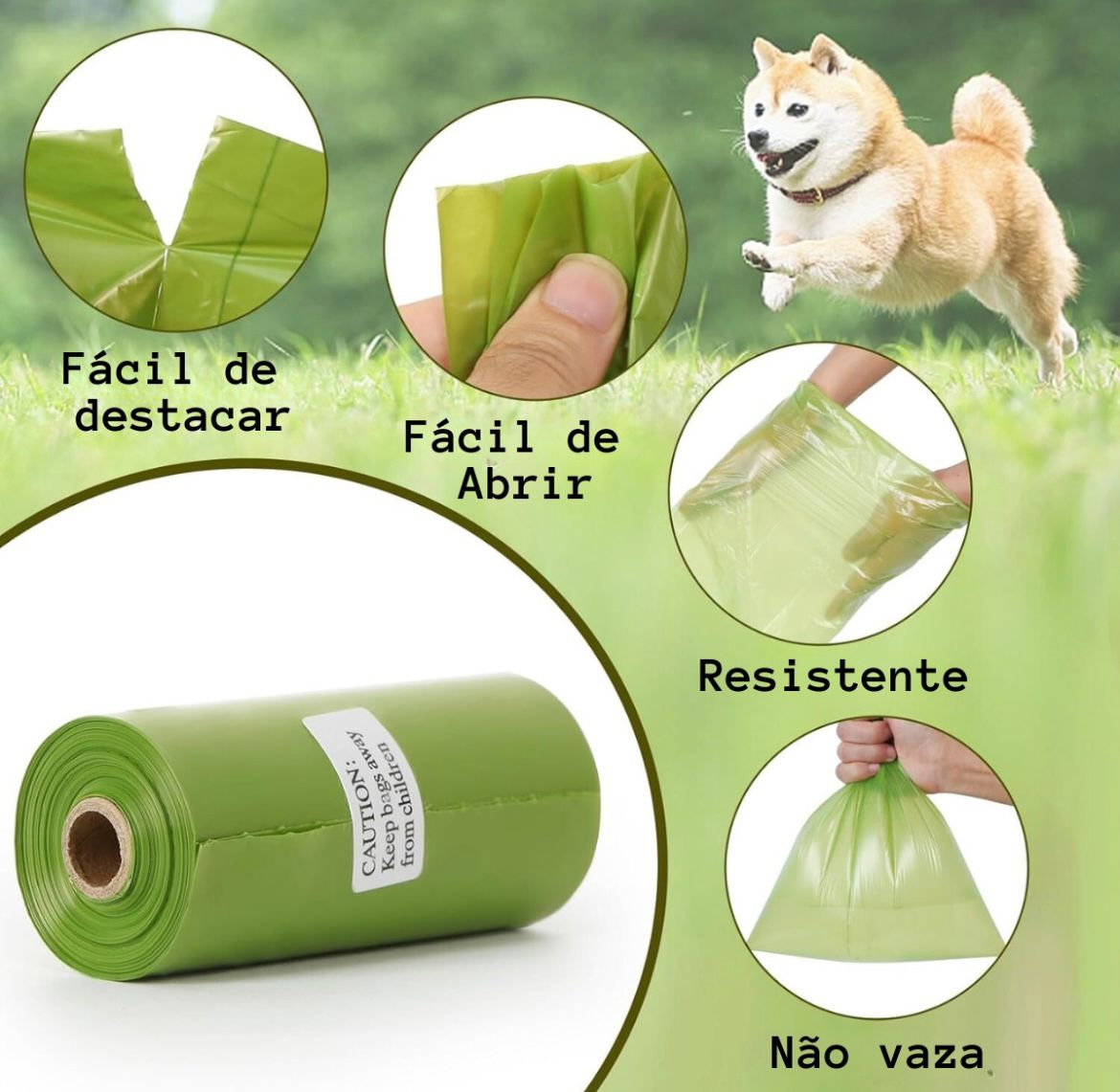 Kits de saquinhos Cata-caca de pet biodegradaveis - O Chico Tem