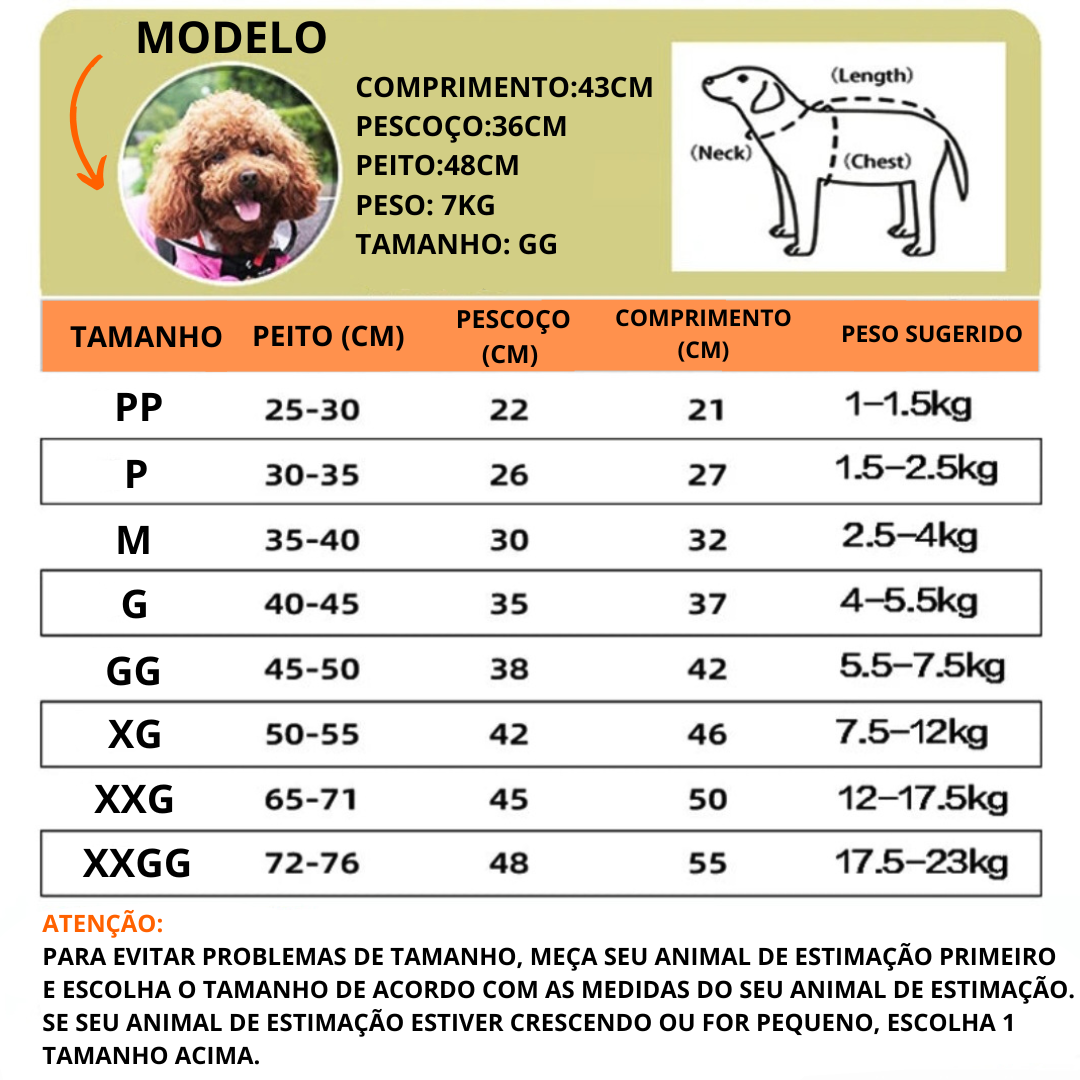 Capa de Chuva Transparente para Pets com Capuz
