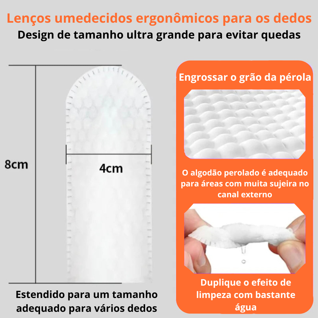 Toalhetes Descartáveis para Limpeza de Orelhas de Pet Clean - O Chico Tem
