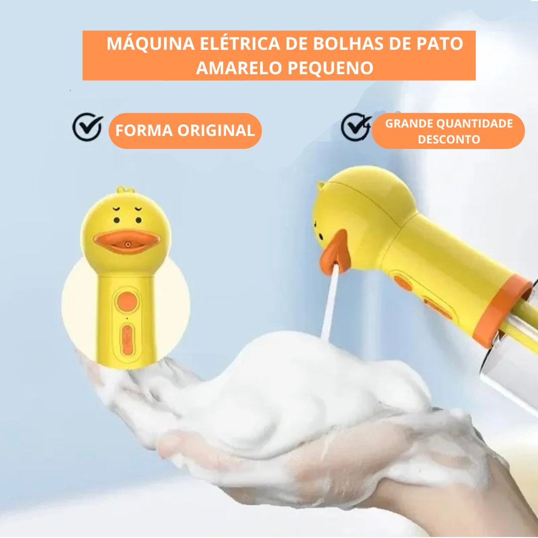 Máquina de Espuma Elétrica para Pets - Pato Amarelo