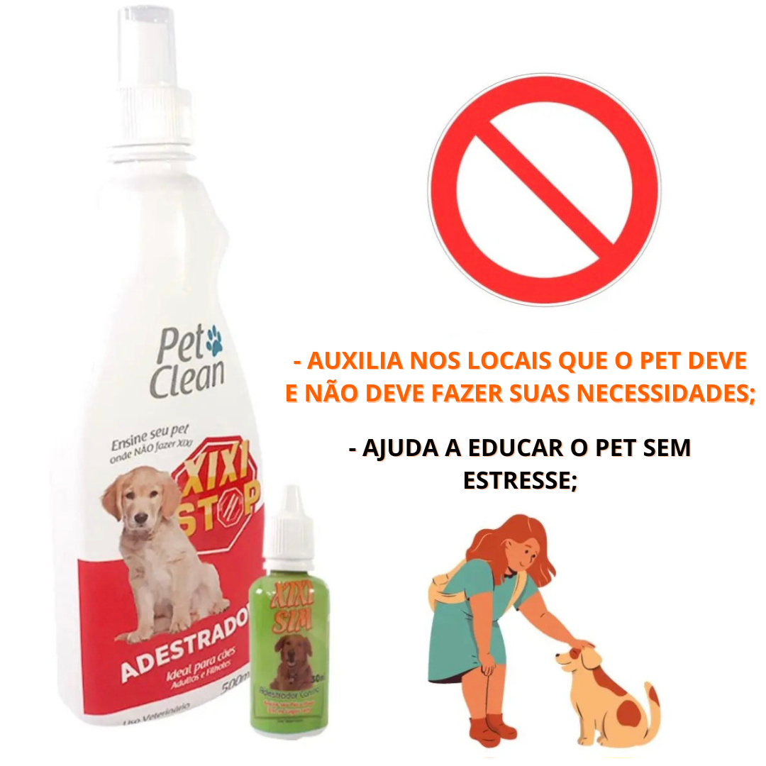 Kit Educador Sanitário Pet Clean: Xixi Stop e Pipi Certo