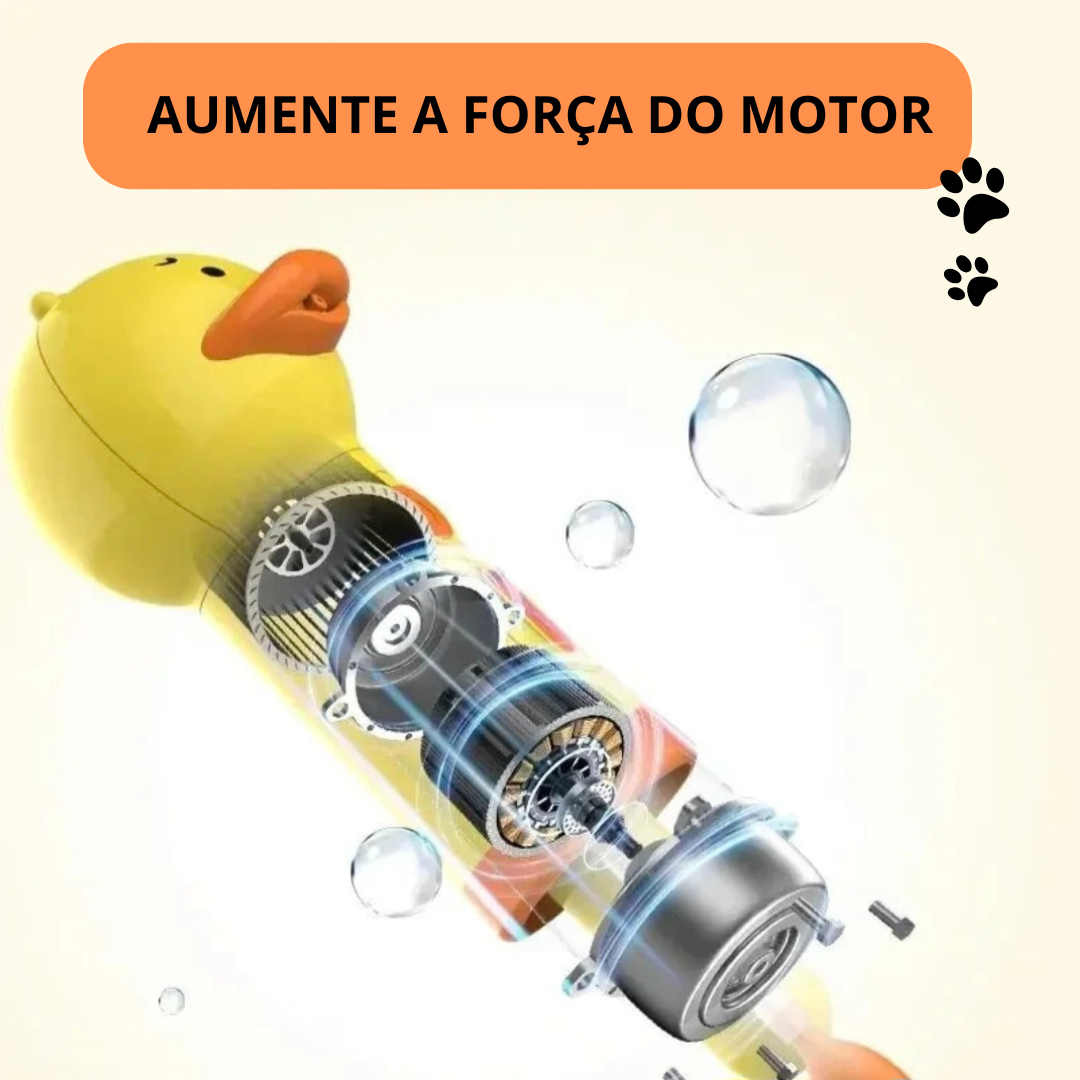 Máquina de Espuma Elétrica para Pets - Pato Amarelo
