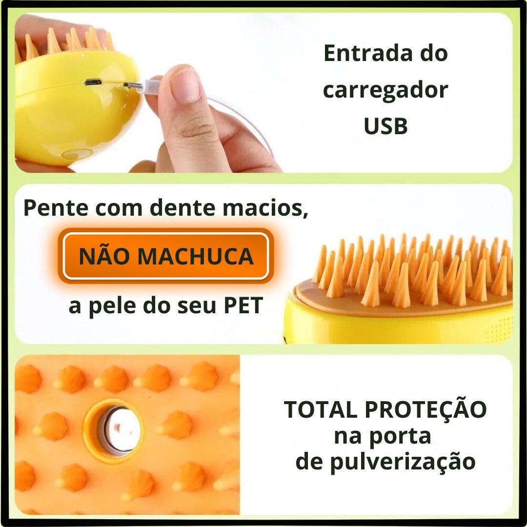 Escova a Vapor 3 em 1 para animais - O Chico Tem