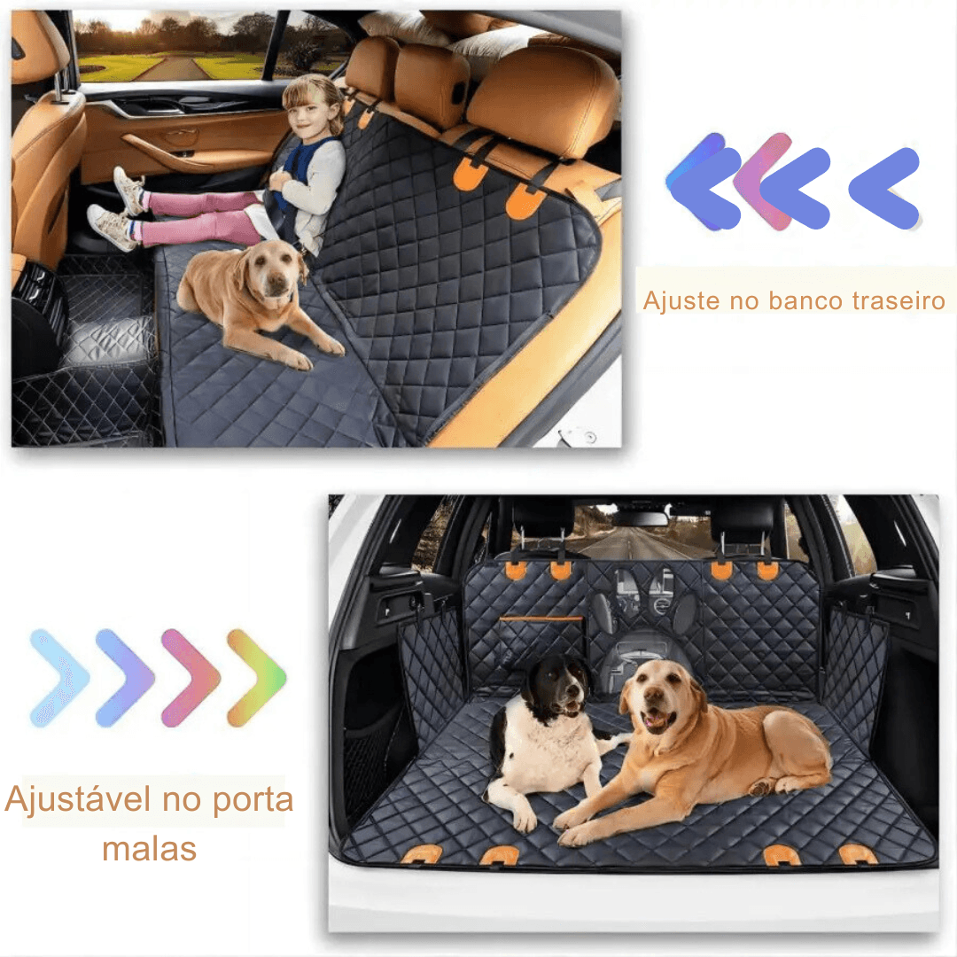 Capa protetora para assento de carro para pets - O Chico Tem