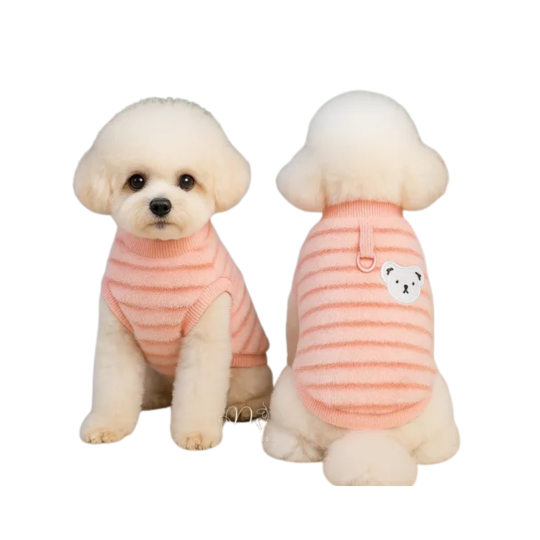 Pijama Pet de Microfibra com Bordado de Ursinho – O Chico Tem