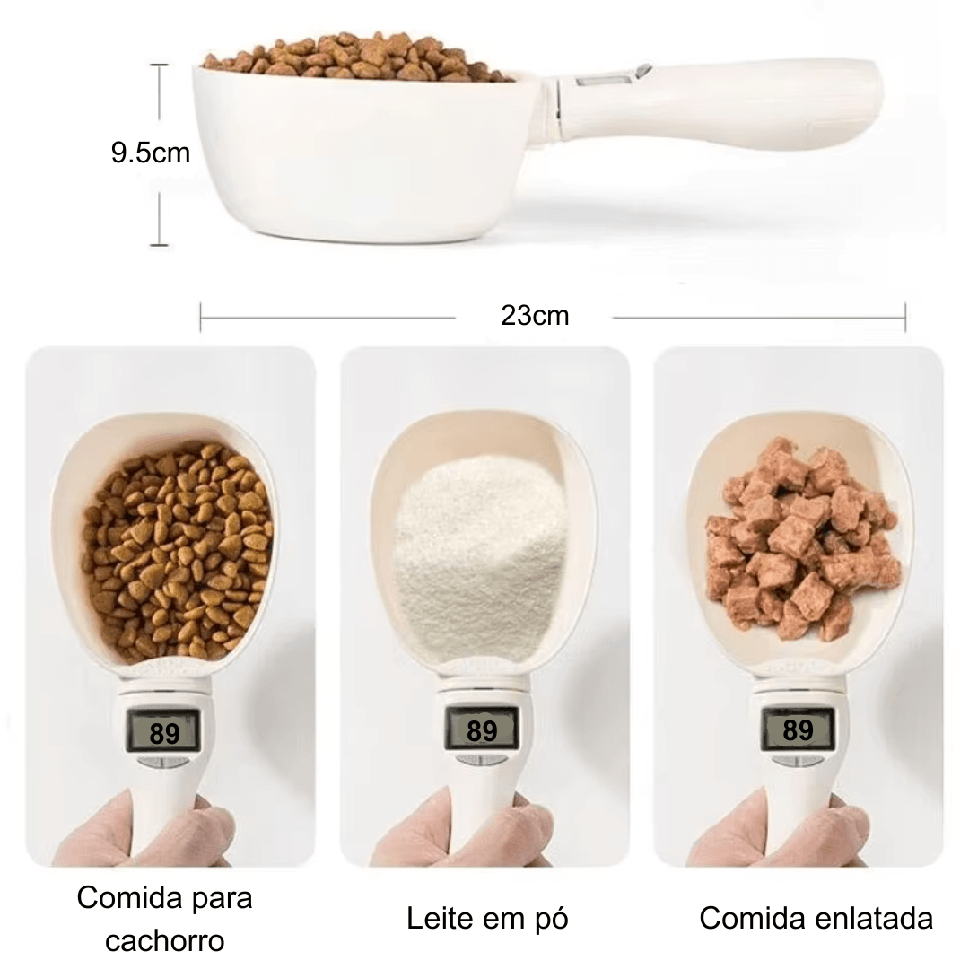 Colher balança digital de Alimentação para PETS - O Chico Tem