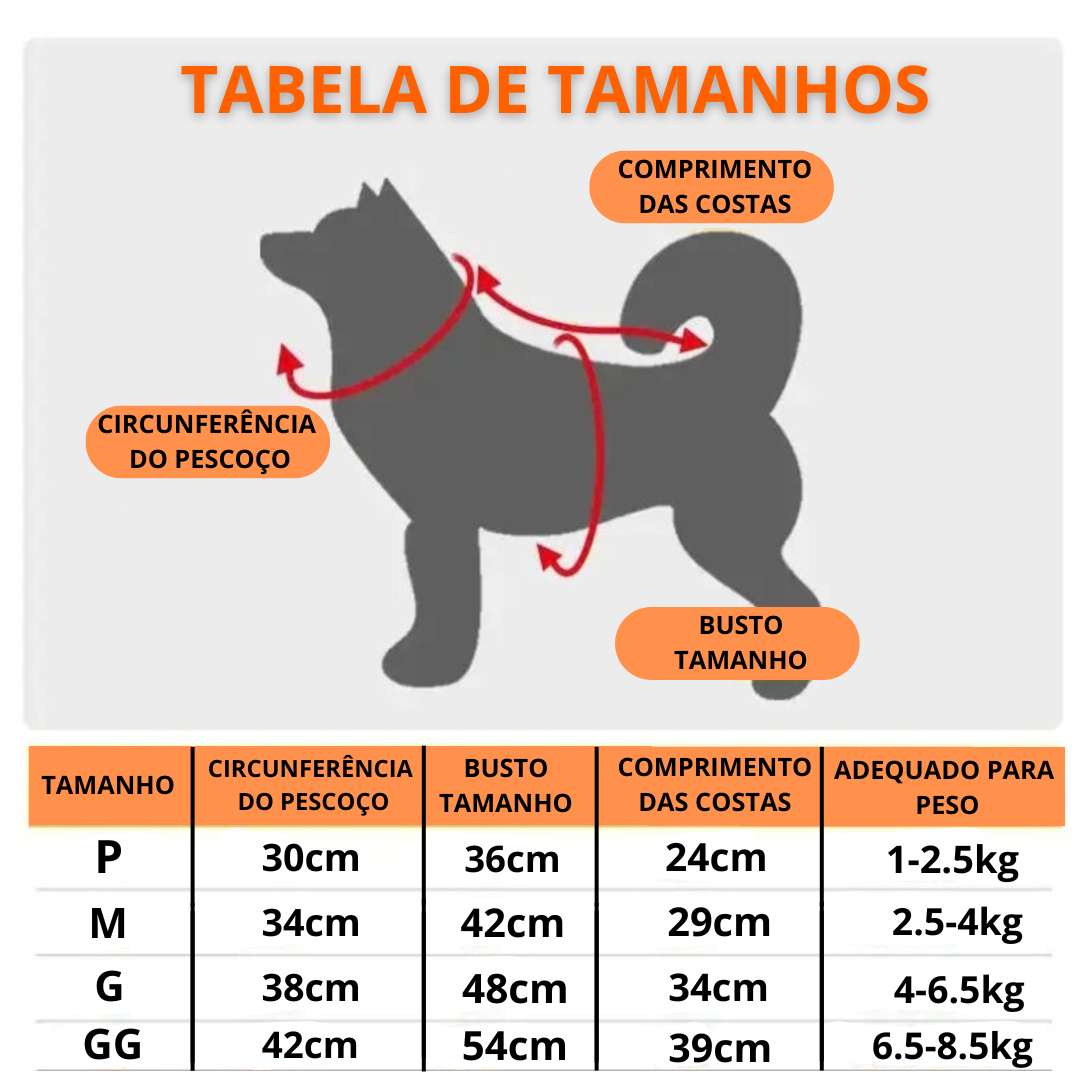 Roupa de Personagem para PET - O Chico Tem