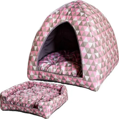 Casinha Toca Tenda para Gatos e Cães 2 em 1 Iglu Impermeável Lavável Pet - O Chico Tem