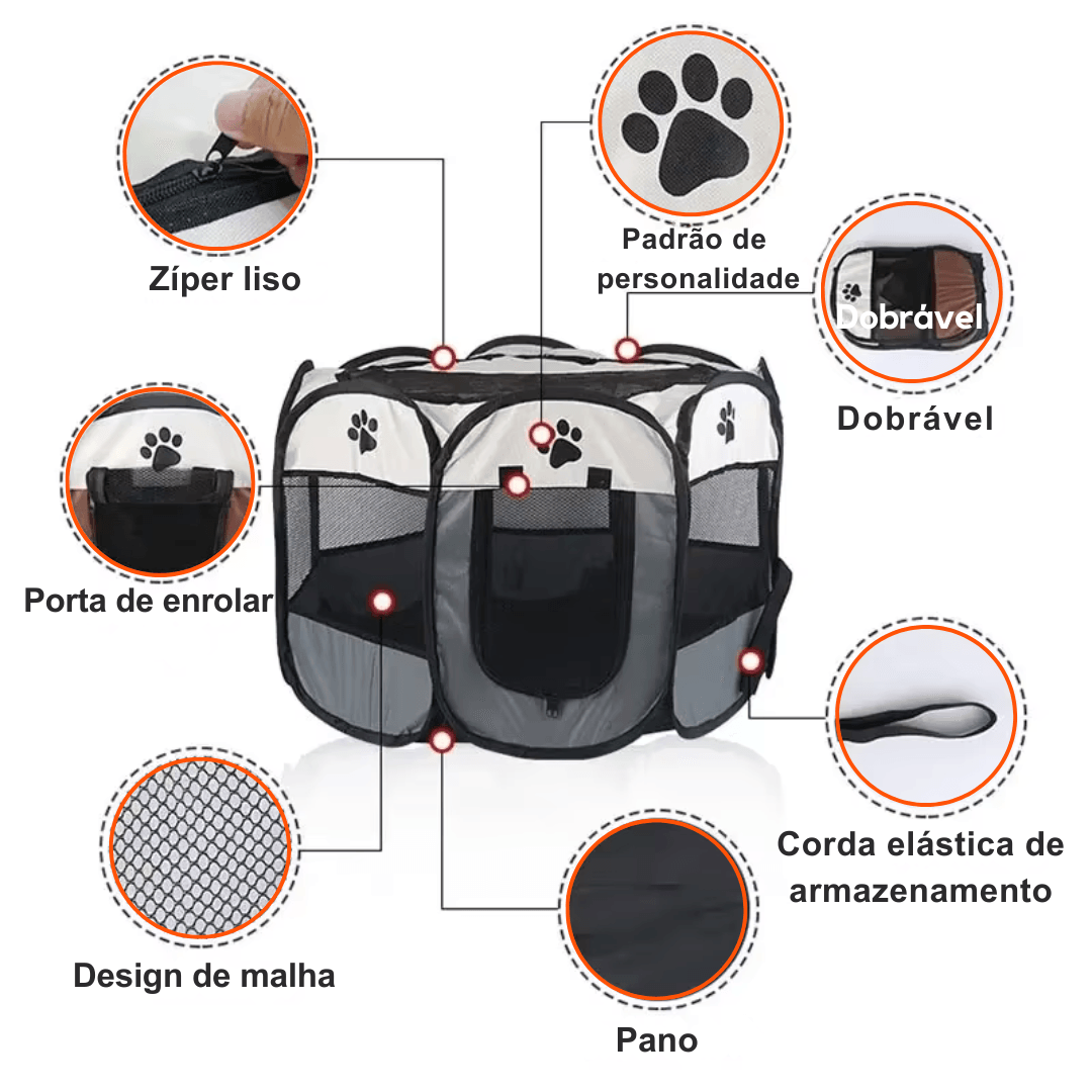 Tenda Dobrável Portátil Para Pet - O Chico Tem