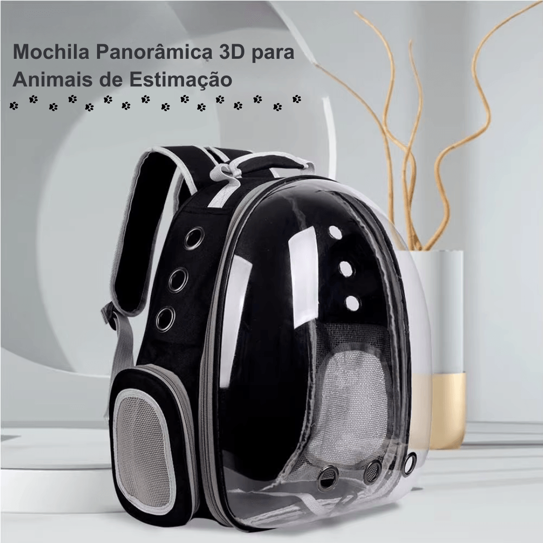Mochila Transparente para Transporte de Animais - O Chico Tem