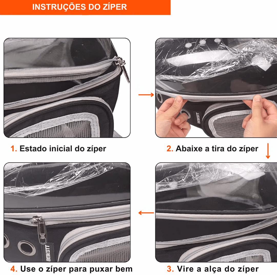 Mochila Transparente para Transporte de Animais - O Chico Tem
