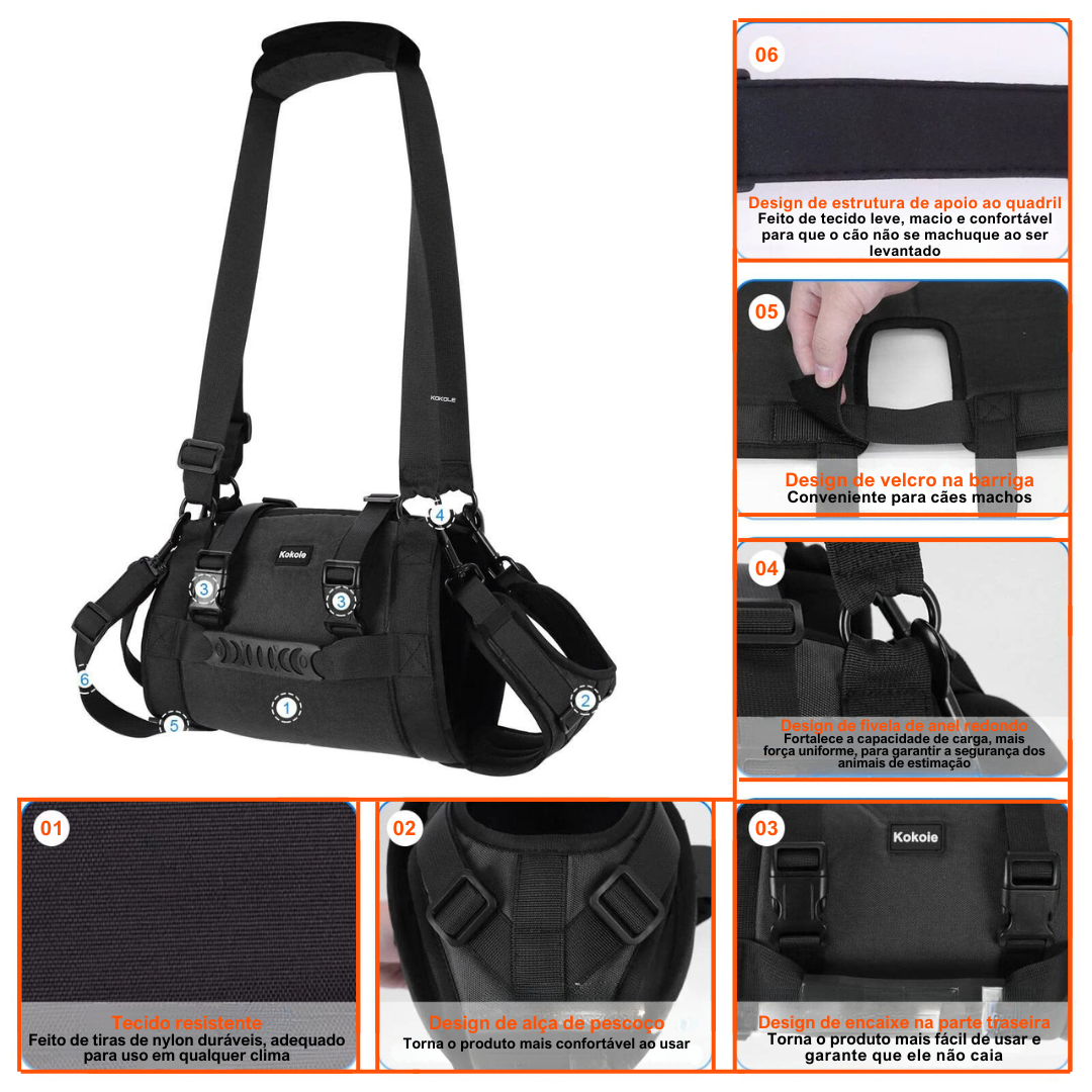 Suporte para Cães grande porte- Mobilidade e Conforto -  O Chico Tem