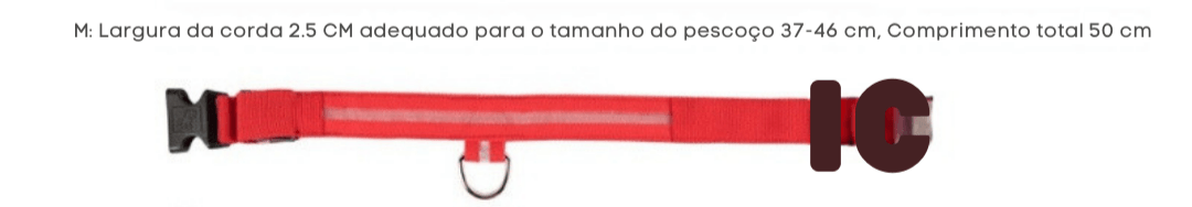 Coleira para pet Led Brilhante - O Chico Tem