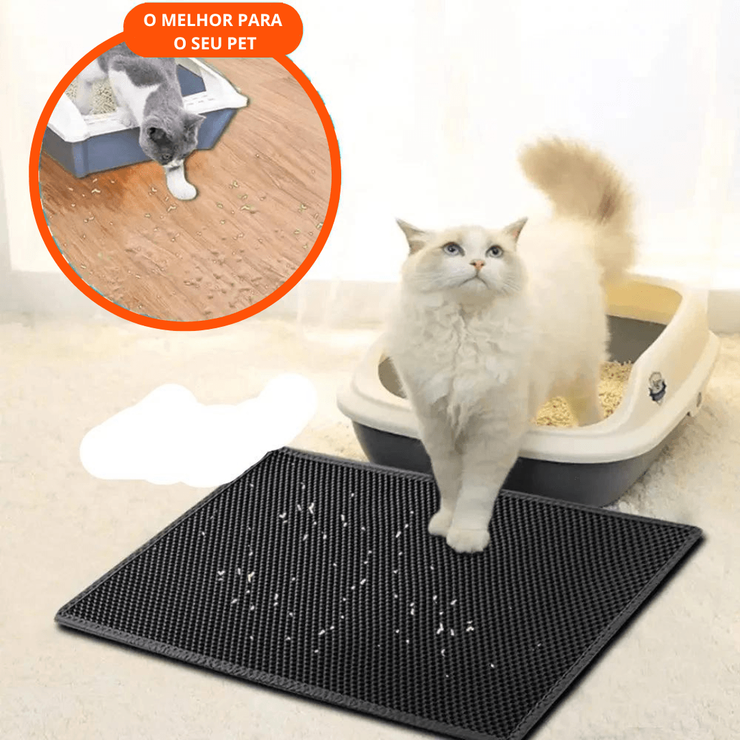 Tapete de Camada Dupla para Gato Impermeável - O Chico Tem