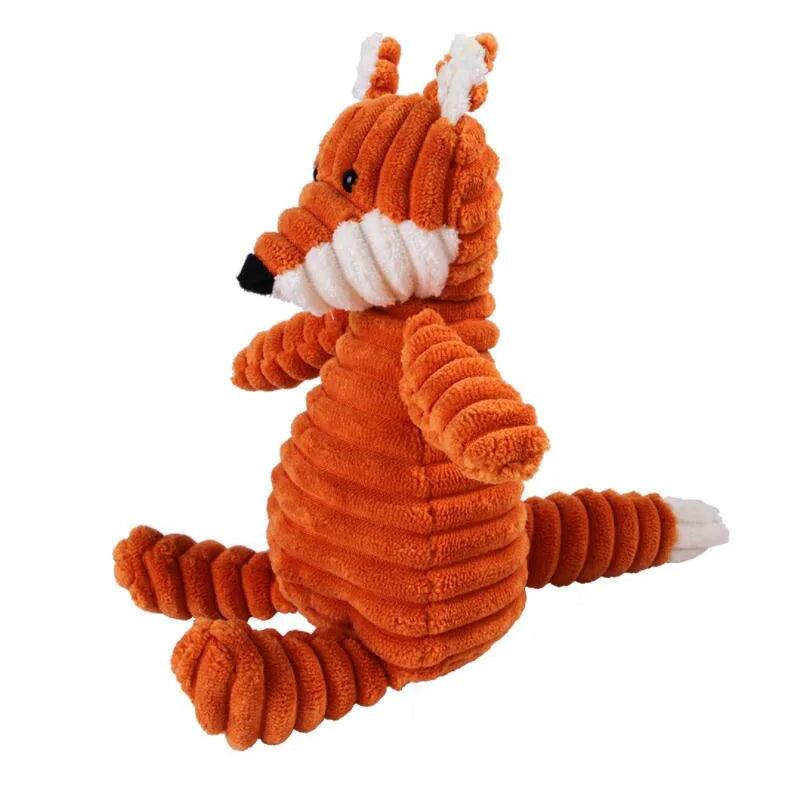 Brinquedos de pelúcia formato de animais para pets - O Chico Tem.