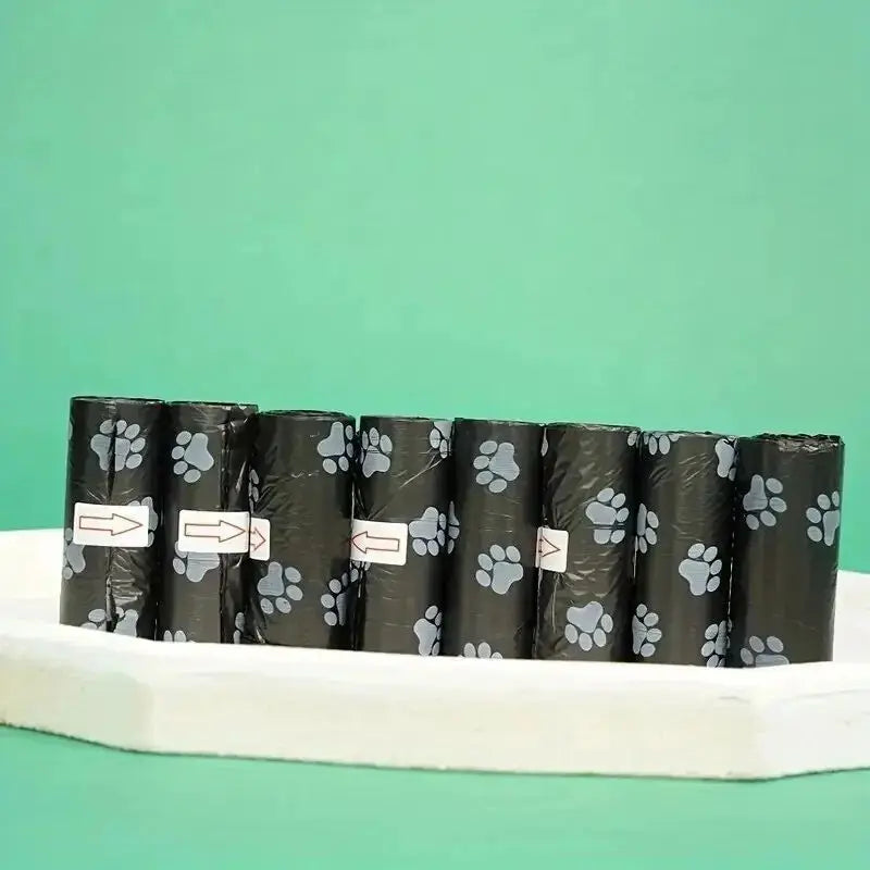 Paw Print Pet Lixo Sacos, prova de vazamento, Dog Waste Bags, Doggie Poop Bags, 10 Rolls