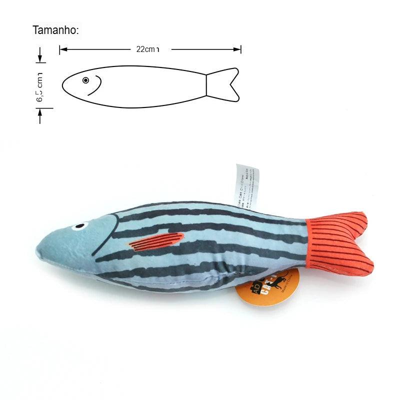 Brinquedo para gatos Catnip, Simulação Peixe - O Chico Tem