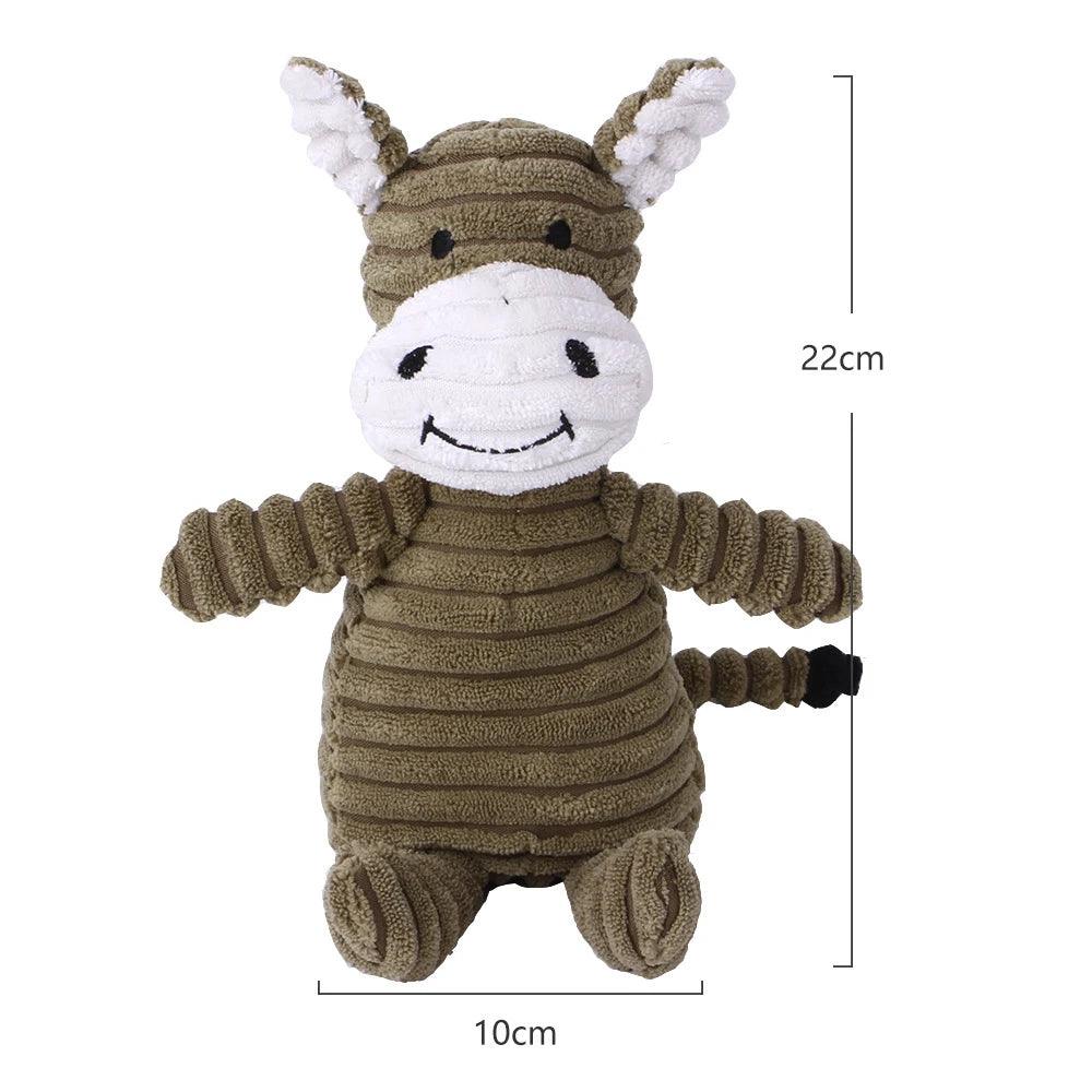 Brinquedos de pelúcia formato de animais para pets - O Chico Tem.